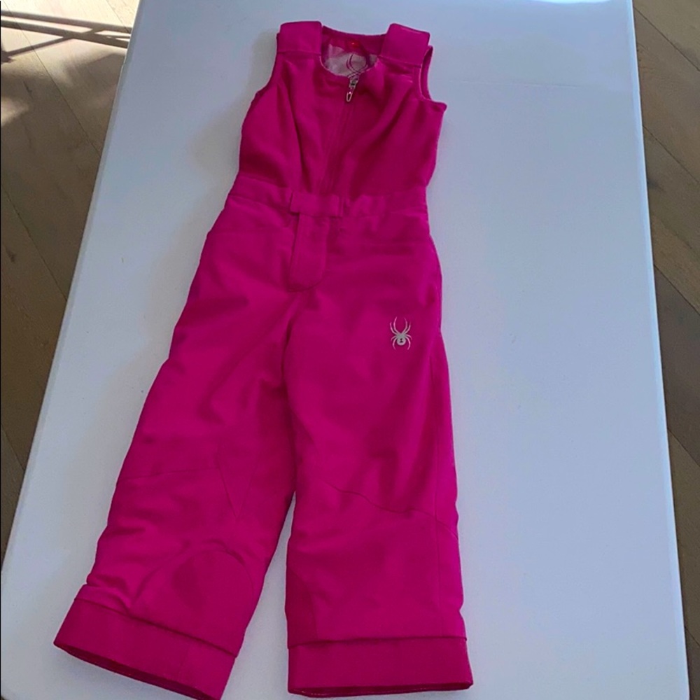 Spyder Bitsy Sparkle bib toddler girls size 5.